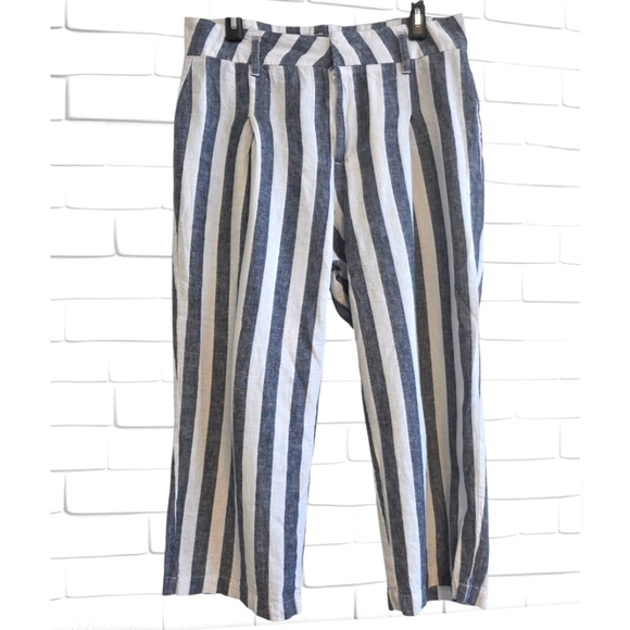 Harve Benard Pants - Harve Benard Navy and White Striped Pants